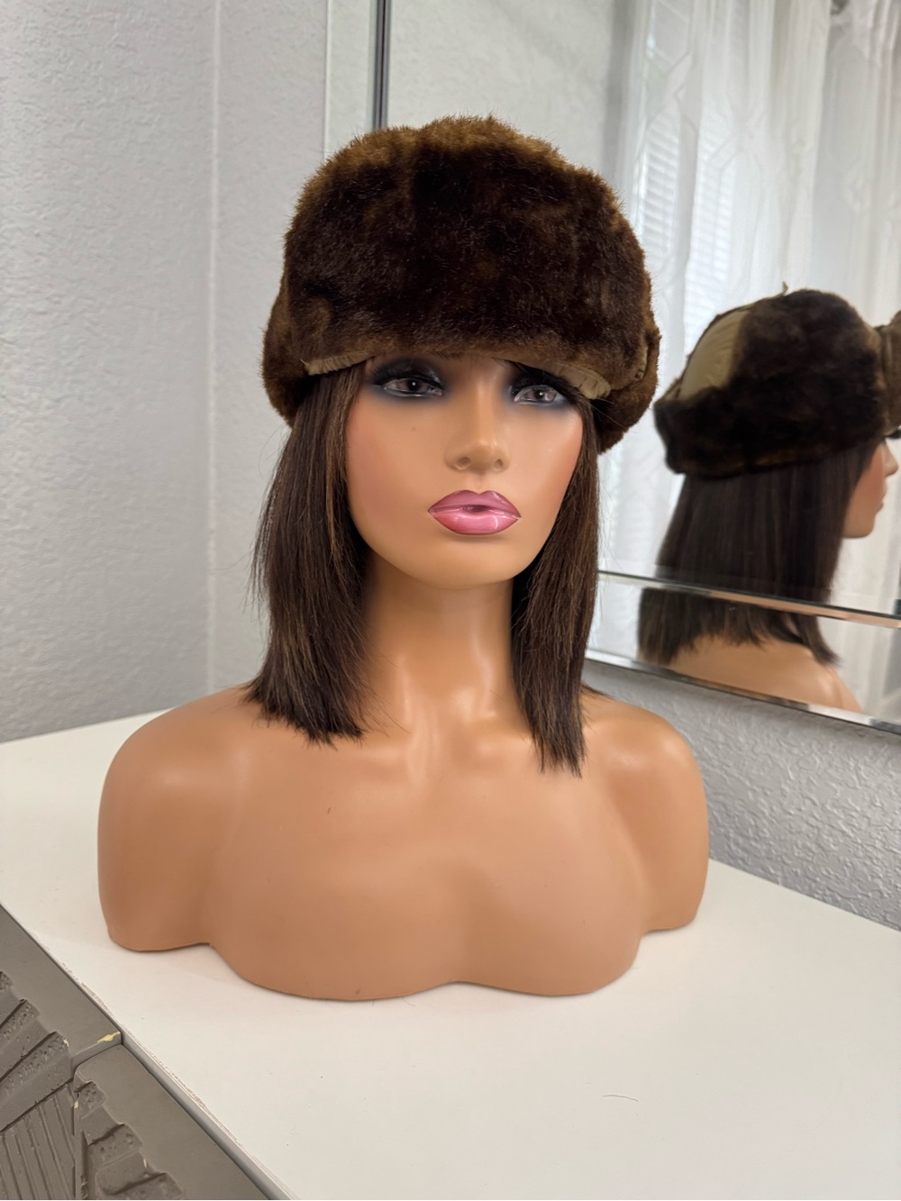 Brown Faux Fur Russian-Style Women's Hat